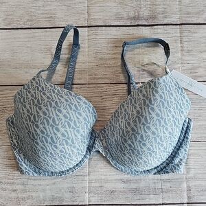 NWT Victoria's Secret 34DD Lightly Lined With Underwire Blue T Shirt Bra